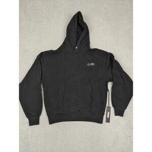 Civil Regime Concrete Snap‎ Hoodie Mens Small Vintage Black Heavyweight Rose New